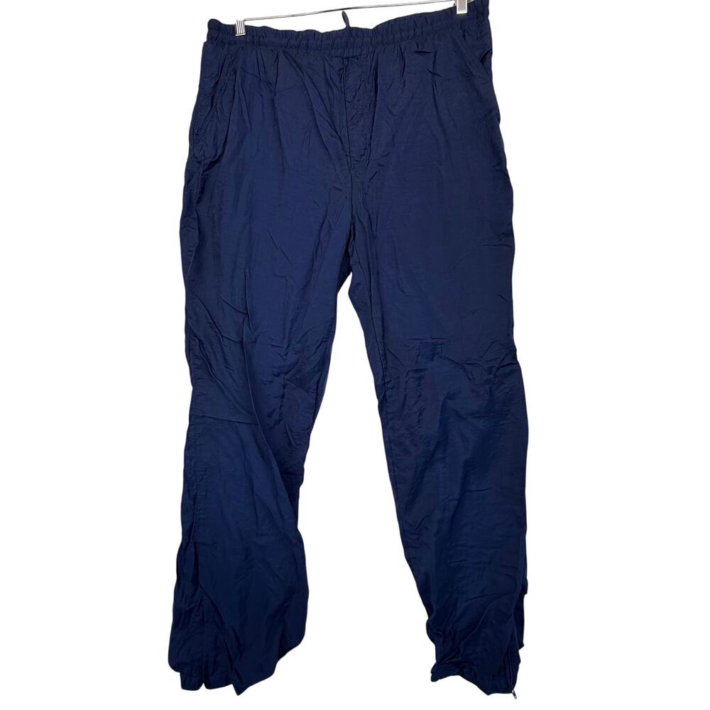 Vintage Christian Dior Monsieur Track Pants Mens XL Navy Nylon Windbreaker Lined